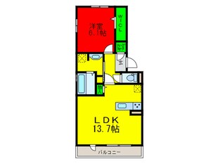 カーサ高善Ａ棟の物件間取画像